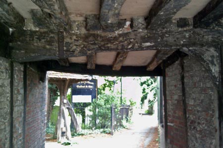 Archway next to the Post Office in Chalfont St Giles 