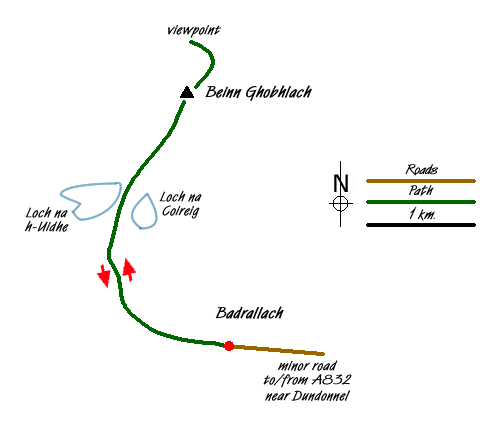 Route Map - Beinn Ghobhlach Walk