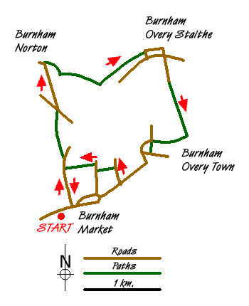 Route Map - Burnham Market Walk