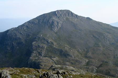 Ascent of Yr Aran Beckons seen from Snowdon's south ridge