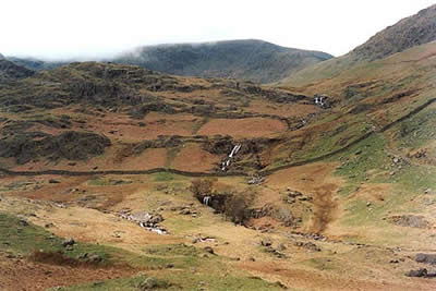 Descent from Nan Bield Pass to Mardale Head