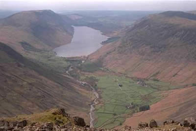 Wasdale from Westmorland Cairn on Great Gable