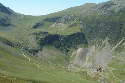 Mine working in Coledale & Grisedale Pike