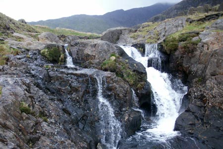 Waterfall by the Watkin Path on the way up Yr Aran