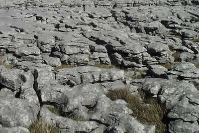 Upland limestone country on the east side of Wharfedale