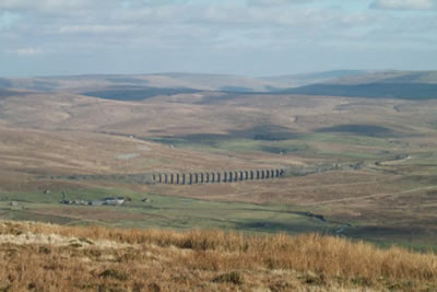 The Howgills seen from Whernside's northern ridge