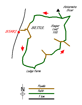 Route Map - Settle Circular Walk