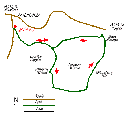 Route Map - Cannock Chase Circular Walk