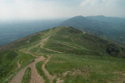 The view south from the summit of the Worcestershire Beacon