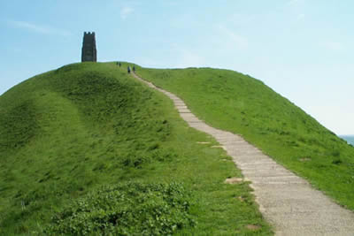 Glastonbury Tor can be easily seen from Somerset Levels