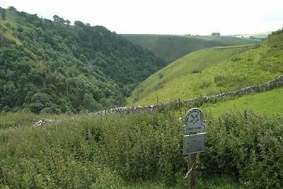Gipsy Bank overlooks River Dove, Wolfscote Dale