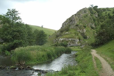 Wolfscote Dale is characterised by limestone outcrops