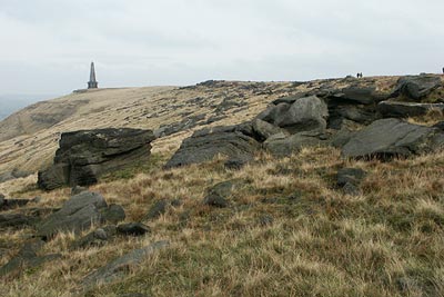Stoodley Pike monument seen from near Withens Gate