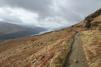 Views to Loch Long & Luss Hills from path to the Cobbler