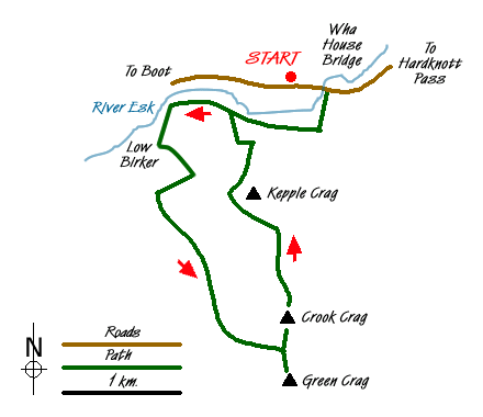 Route Map - Green Crag Walk
