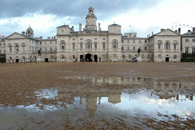 Horse Guards Parade after a heavy shower