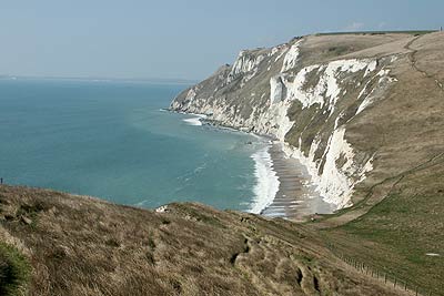 The view west from above Bat's Head to White Nothe