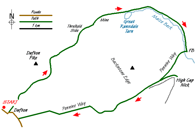 Route Map - High Cup Nick Walk