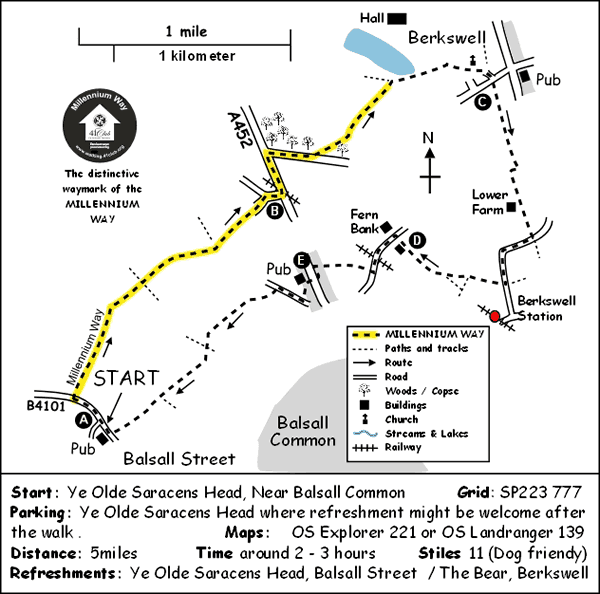 Route Map - Balsall Common Circular Walk