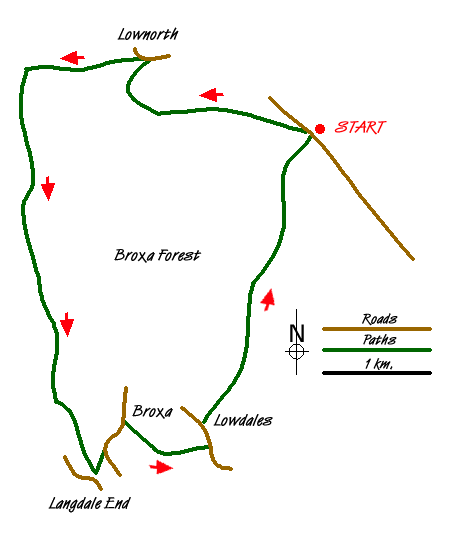 Route Map - Broxa & Broxa Forest Walk