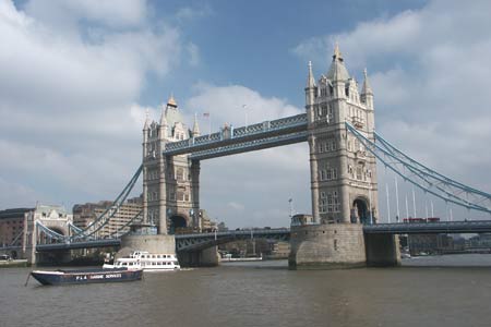 Tower Bridge from south bank of Thames