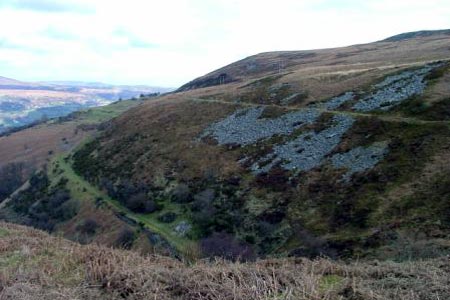 Hills Tramroad as it snakes into Garnddyrys