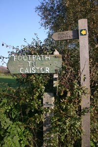 Old footpath sign, Nettleton