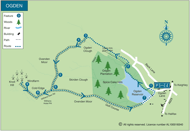 Route Map - Ogden Reservoir Walk