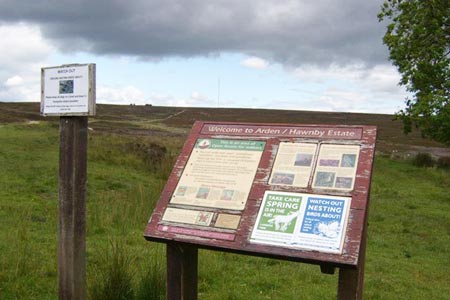 Information board at Sunley Stack
