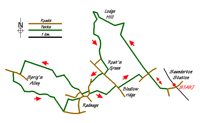 Walk 1617 Route Map