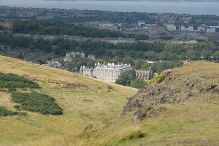 Edinburgh - Holyrood House and the Firth of Forth
