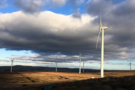 Wind farm on Oswaldtwistle Moor, Lancashire