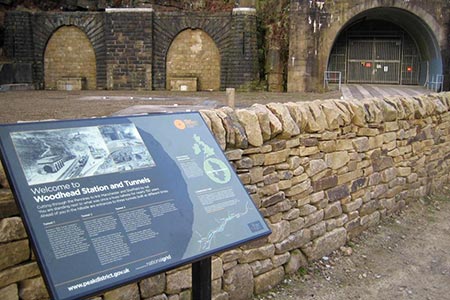 Information boards at the Woodhead Tunnels