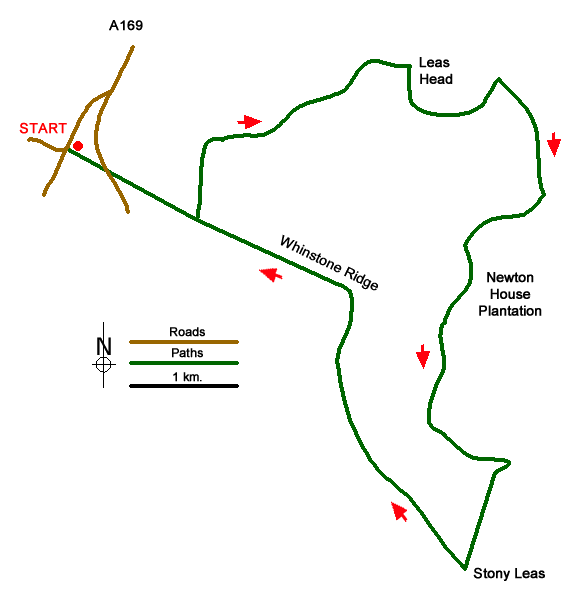 Route Map - Newton House Plantation & Stony Leas Walk