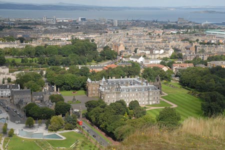 Palace of Holyrood House from Salisbury Crags