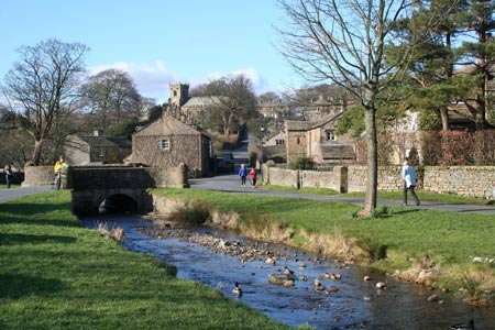 Downham Village lies at the foot of Pendle Hill