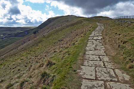 Stone flagged path to Mam Tor
