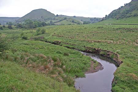 Chrome Hill seen from the banks of the River Dove