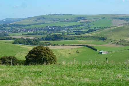 Looking into Steyning Bowl, West Sussex
