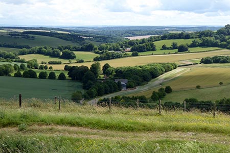 View south from Combe Gibbet, south of Inkpen
