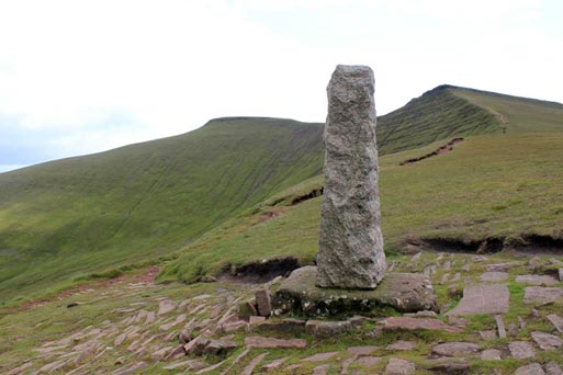 The Lost Lad monument on the ascent of Corn Du