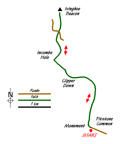 Route Map - Ivinghoe Beacon from the Ashridge Estate Walk