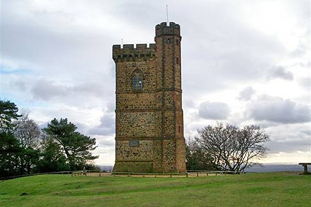 View of northern flank of Leith Hill Tower