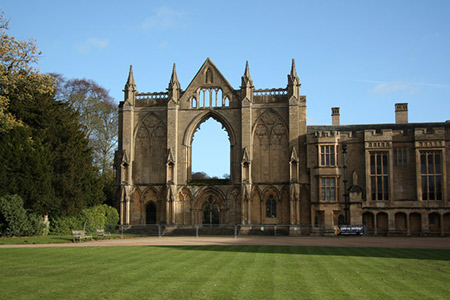 The ruins of Newstead Abbey
