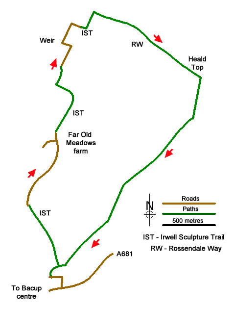 Route Map - Irwell Sculpture Trail Walk