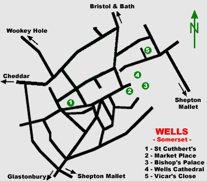 Route Map - Historic Wells Circular Walk
