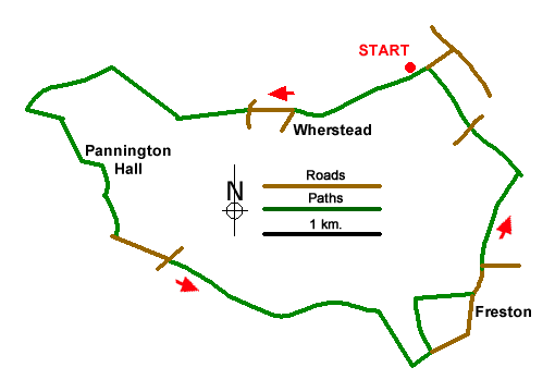 Route Map - Freston Circular Walk