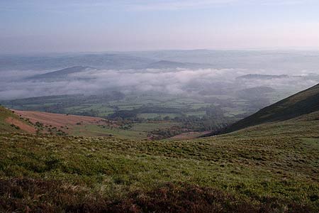 Looking north from Cefn Cwm Llwch towards Brecon