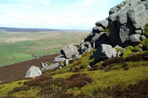 The view across the moors from near Simon's Seat