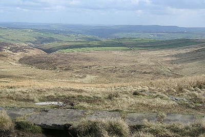 Issues Road track from the Pennine Way
